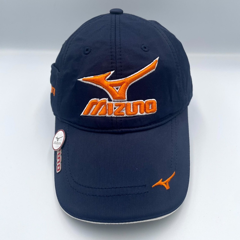 Mizuno Baseball Cap Mens one Size Navy Blue Embroidered Logo Adjustable Hat
